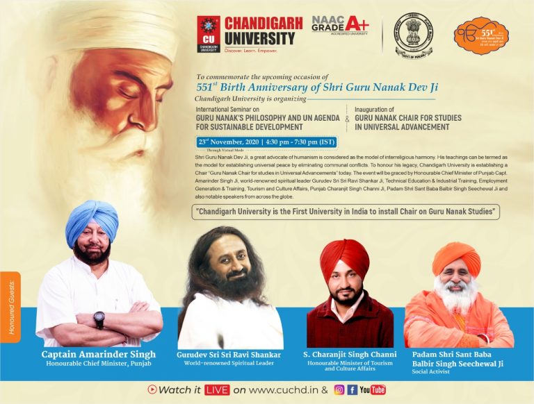 Chandigarh University To Launch Shri Guru Nanak Chair