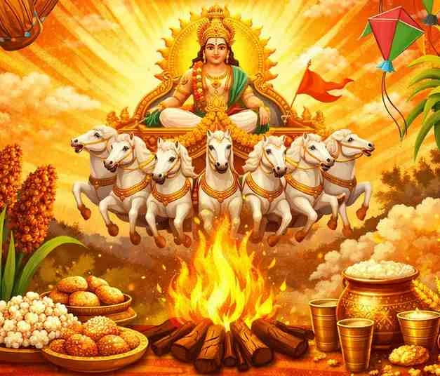 Happy Lohri 2026: सूर्यदेव की कृपा से आपके जीवन में उजाला फैले।