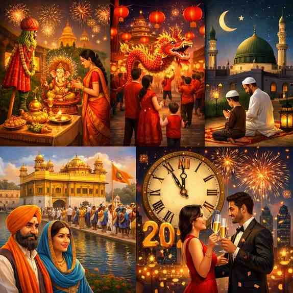 अलग-अलग धर्मों में वर्ष की शुरुआत कैसे होती है?